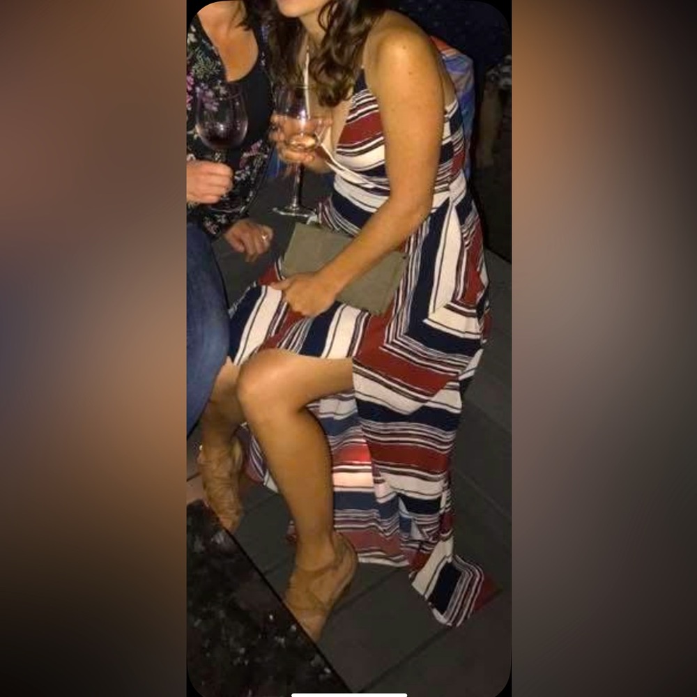 Striped Multicolor Maxi Dress - Picture 2 of 6